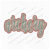 Archery Boho Scroll Stacked Distressed in Muted Boho Colors Digital Design, PNG Only