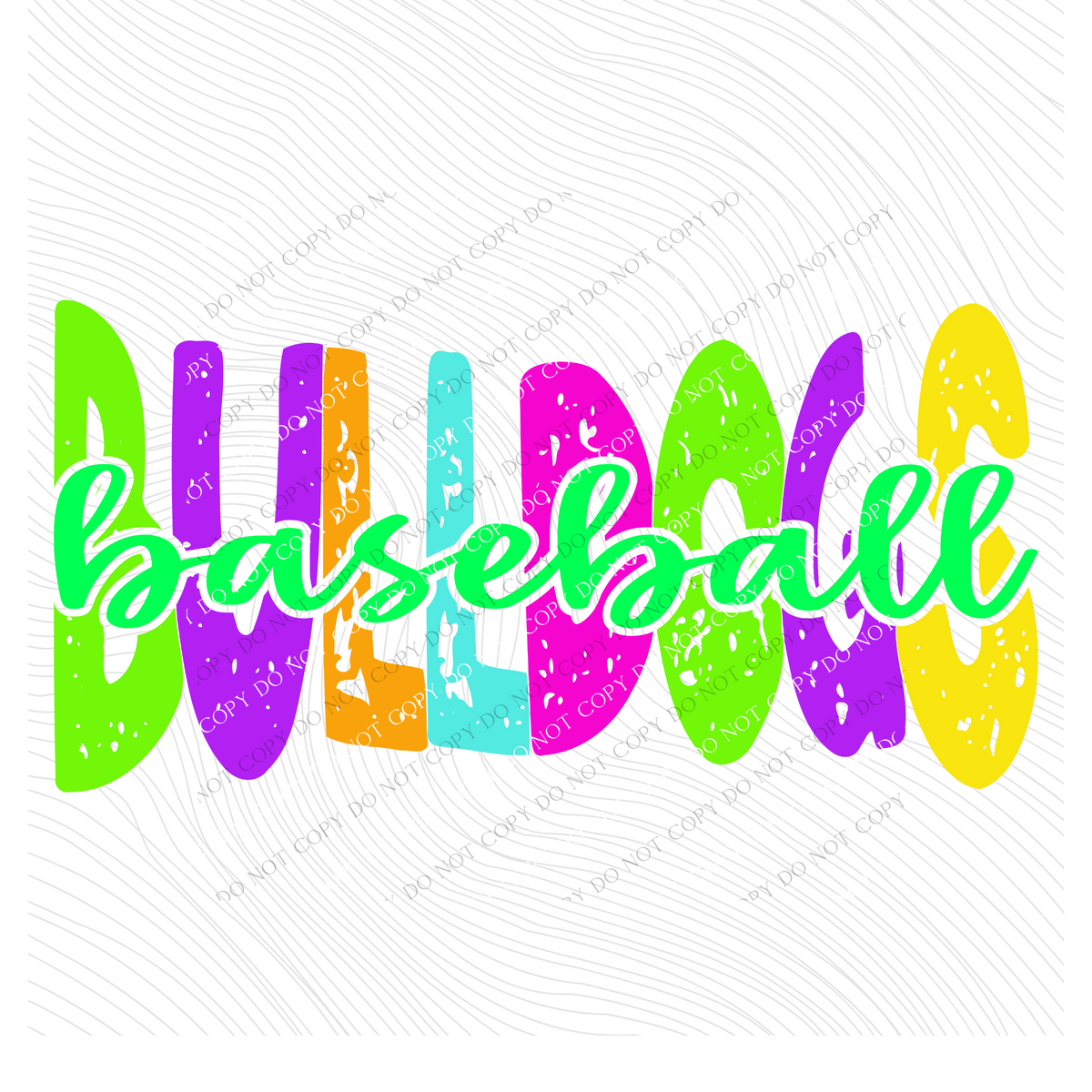 Bulldogs Distressed Blank, Cutout Softball, Baseball & Volleyball in Neons all Included Digital Design, PNG