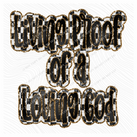 Living Proof of a Loving God Sequin Checkers with Glitter & Foil Digial Design, PNG