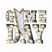 Game Day Silver Marquee Design PNG, Digital Download