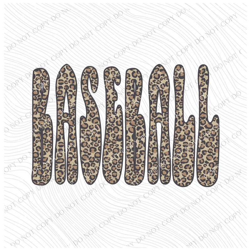 Baseball Leopard Digital Design, PNG