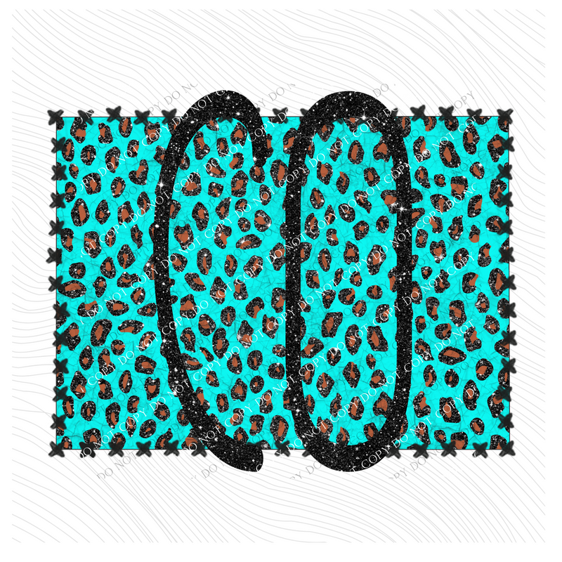 CO Colorado Turquoise Marbled Effect Leopard Glitter in Turquoise & Black Digital Download, PNG