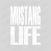 Mustang Life Super Faded Distressed White Digital Design, PNG