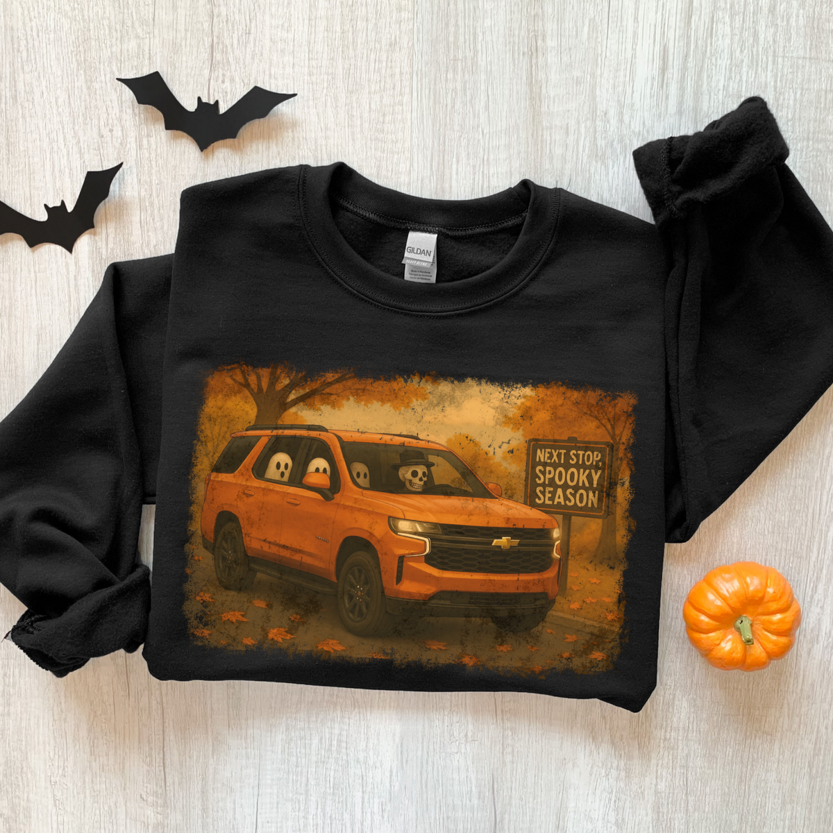 Next Stop Spooky Season Distressed Digital Design, PNG