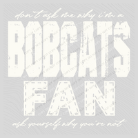 Bobcats | Don’t ask me why i’m a Fan Digital Design in both Off-White & Black, PNG