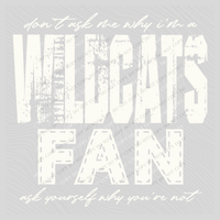 Wildcats | Don’t ask me why i’m a Fan Digital Design in both Off-White & Black, PNG