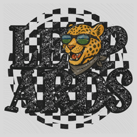 Leopards Mascot Checkered Bling Digital Design, PNG