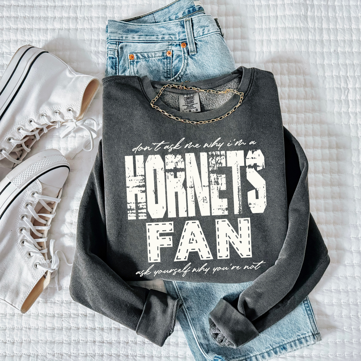Hornets | Don’t ask me why i’m a Fan Digital Design  in both Off-White & Black, PNG
