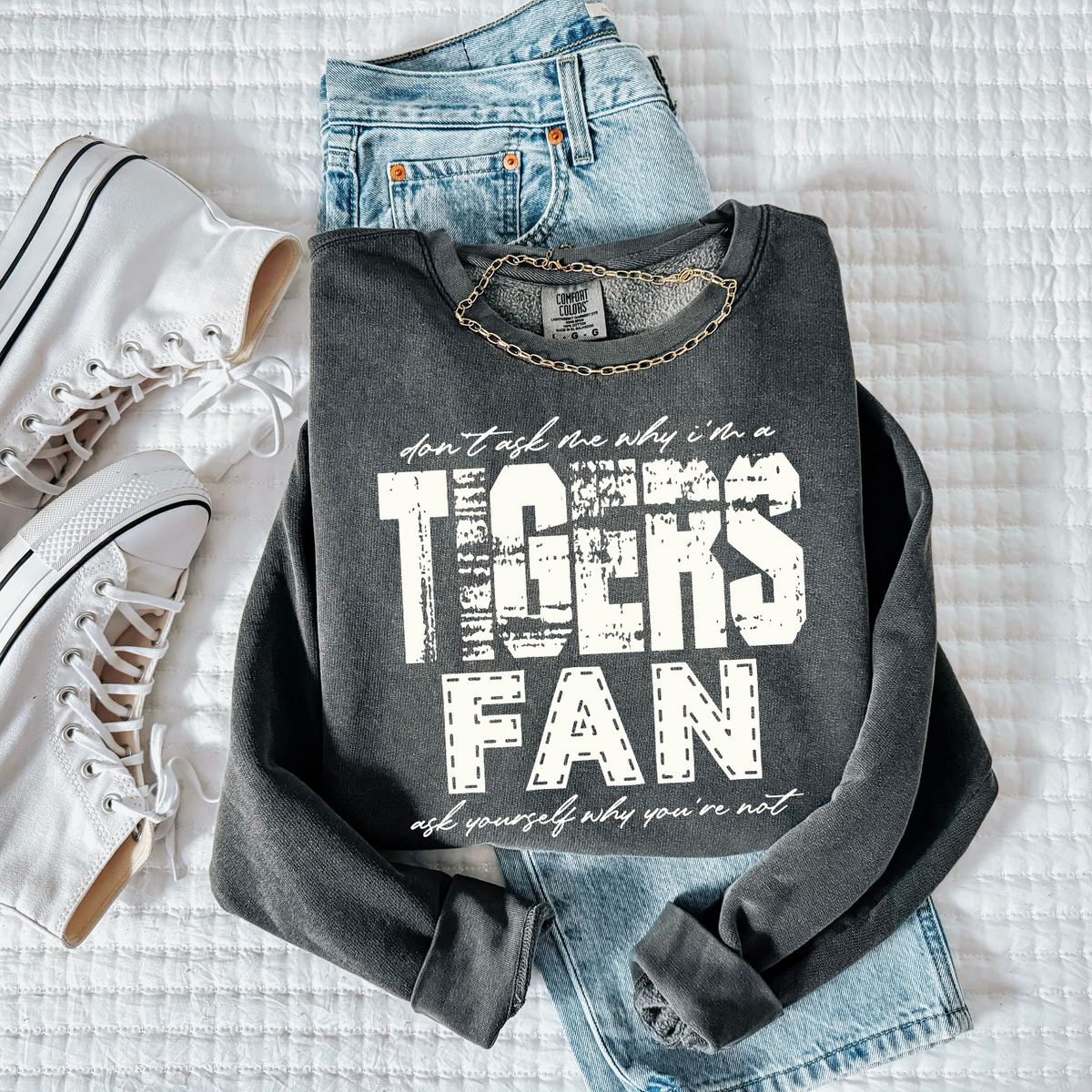 Tigers | Don’t ask me why i’m a Fan Digital Design in both Off-White & Black, PNG