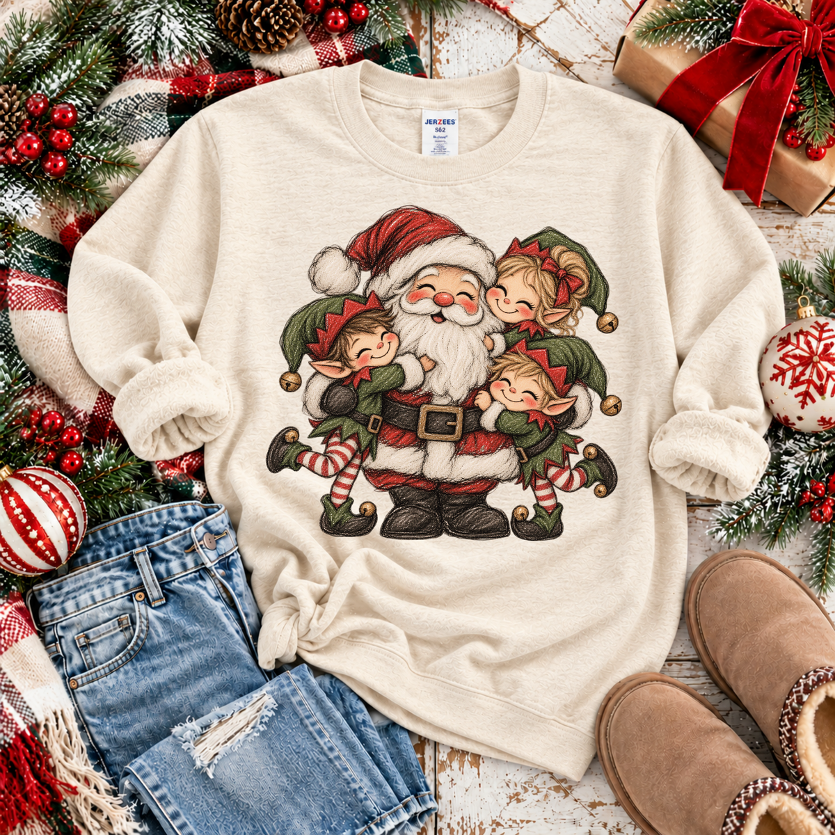 Santa’s Little Elves Digital Design, PNG