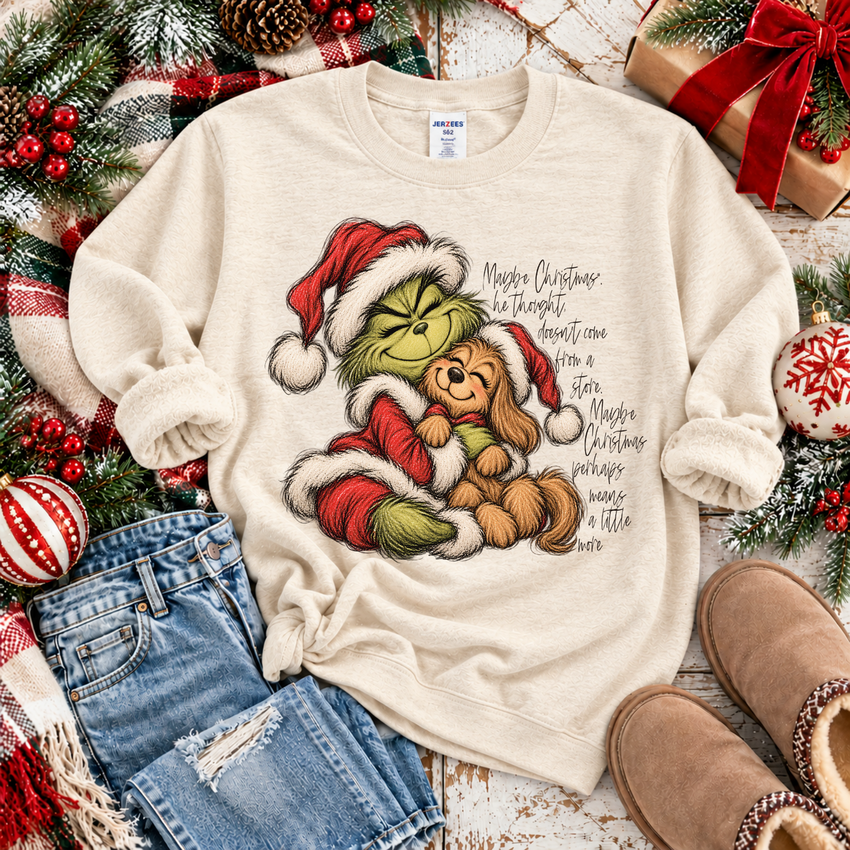 Grinch & Max Maybe Christmas  Digital Design, PNG