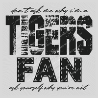 Tigers | Don’t ask me why i’m a Fan Digital Design in both Off-White & Black, PNG
