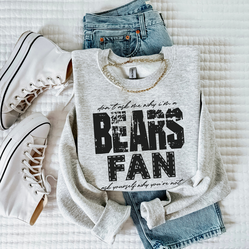 Bears | Don’t ask me why i’m a Fan Digital Design in both Off-White & Black, PNG