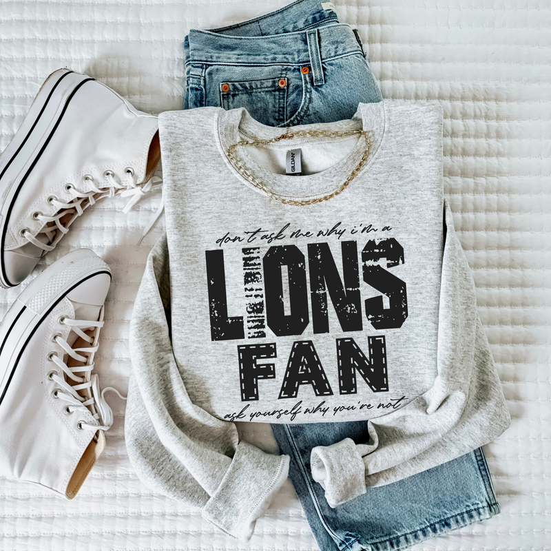 Lions | Don’t ask me why i’m a Fan Digital Design in both Off-White & Black, PNG