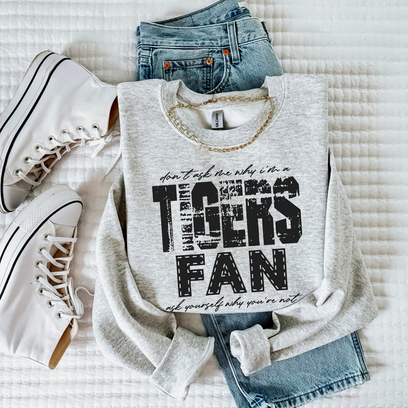 Tigers | Don’t ask me why i’m a Fan Digital Design in both Off-White & Black, PNG