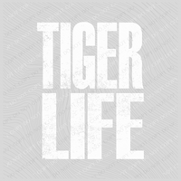 Tiger Life Super Faded Distressed White Digital Design, PNG