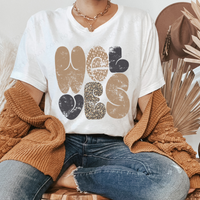 Wolves Retro Distressed Leopard print in tones of Tans & Faded Black Digital Design, PNG