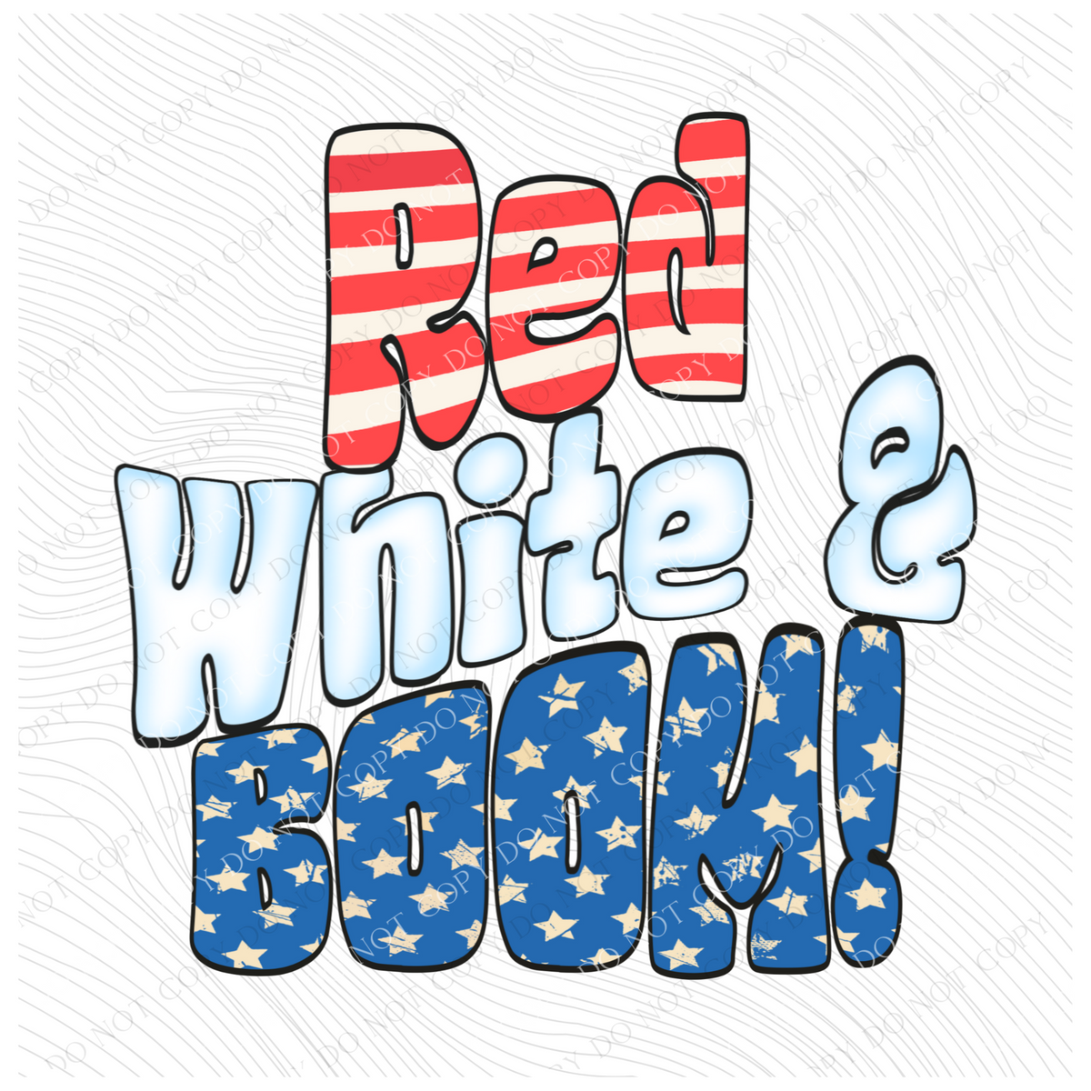 Red, White & Boom! Patriotic Digital Design, PNG
