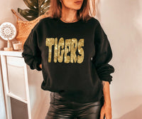 Tigers Gold Bling Digital Design, PNG