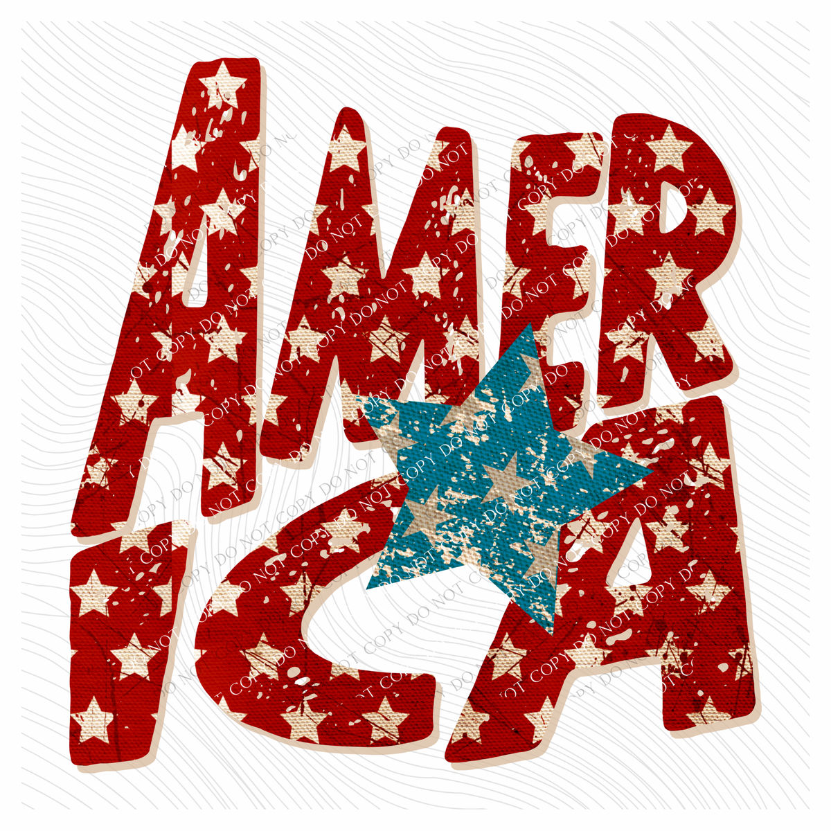 America Burlap & Stars in Red, Cream & Blue Patriotic Digital Design, PNG