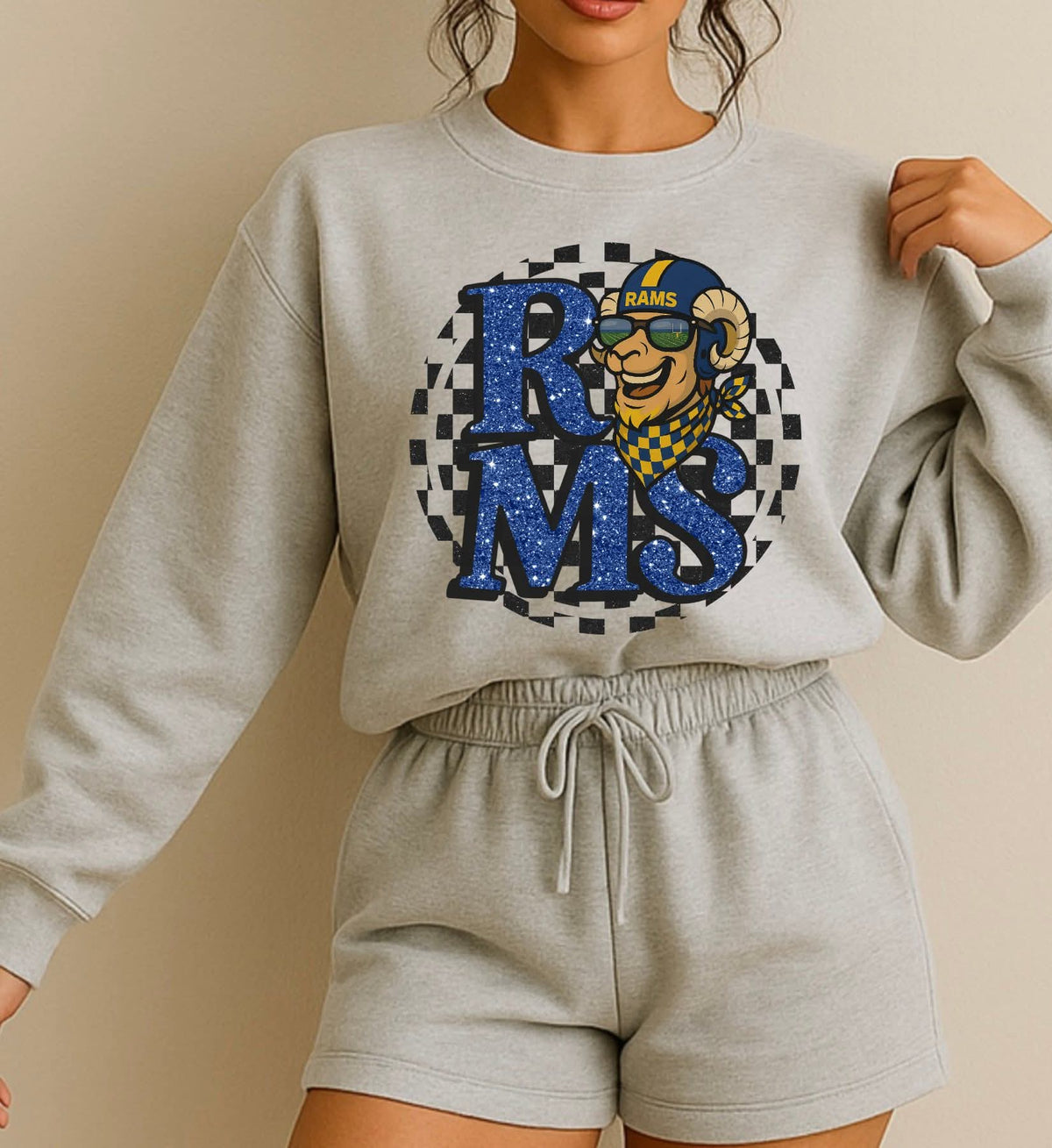 NFL Checkered Mascot Circle Digital Bundle (32)