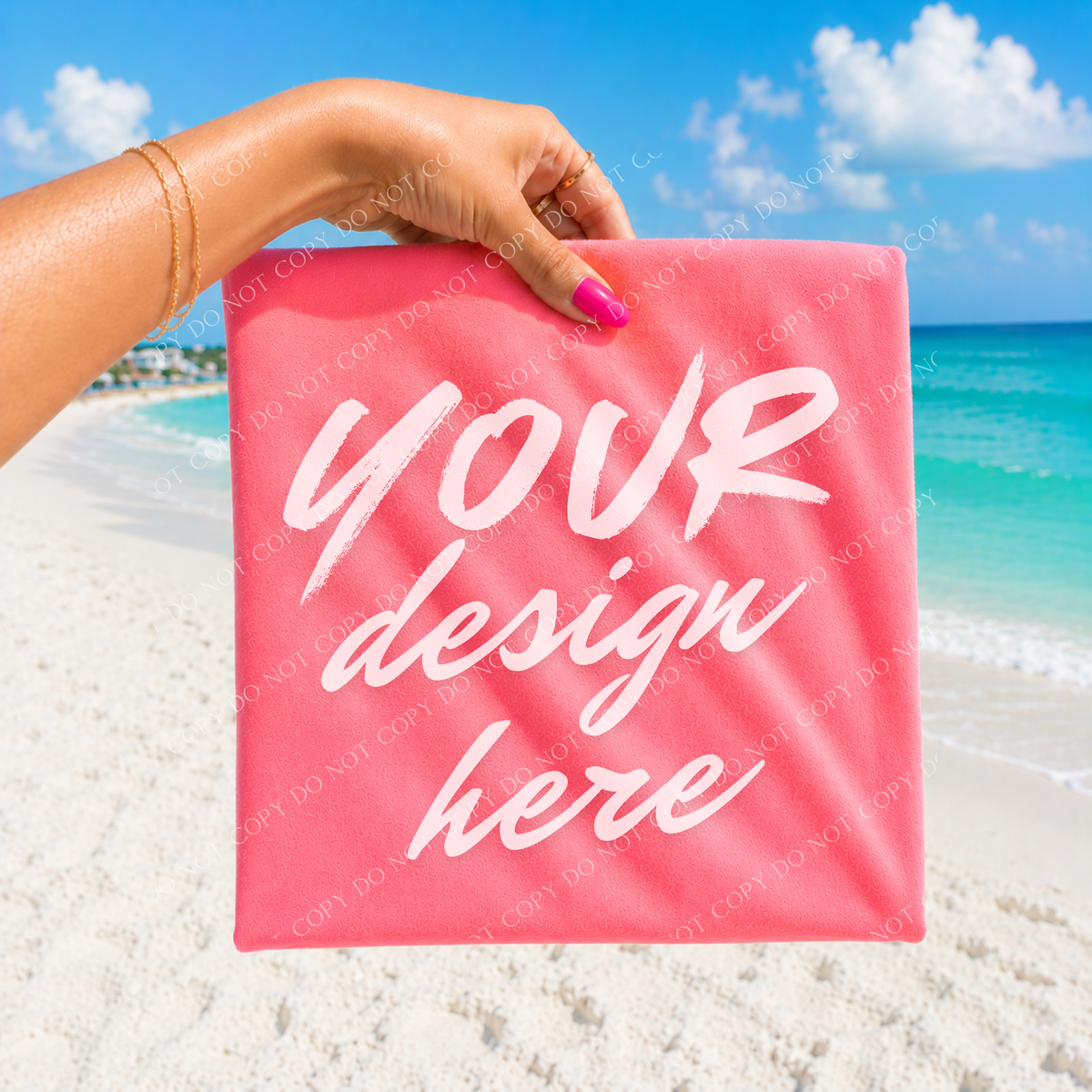 Beach Vibes Blank Mockup, Comfort Watermelon