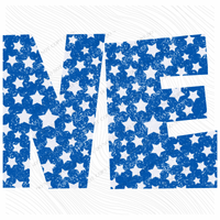NE Nebraska Retro Distressed Blue Star Digital Design, PNG