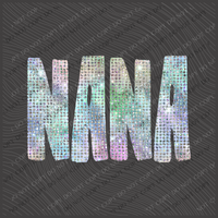 Nana Halographic Bling Digital Design, PNG