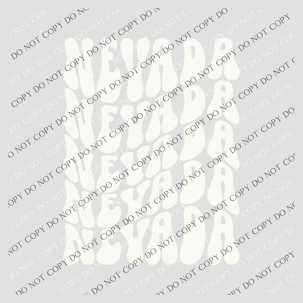 Nevada Groovy Wave Stacked Digital Design PNG, Both Black and White Designs Incuded