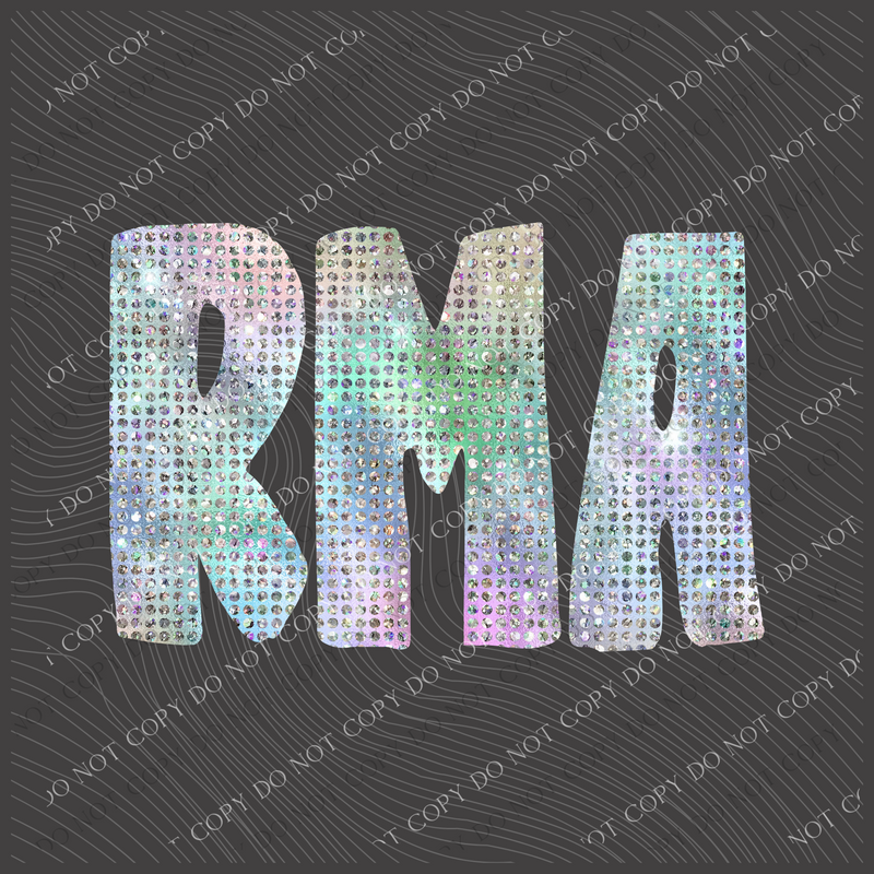 RMA Halographic Bling Digital Design, PNG