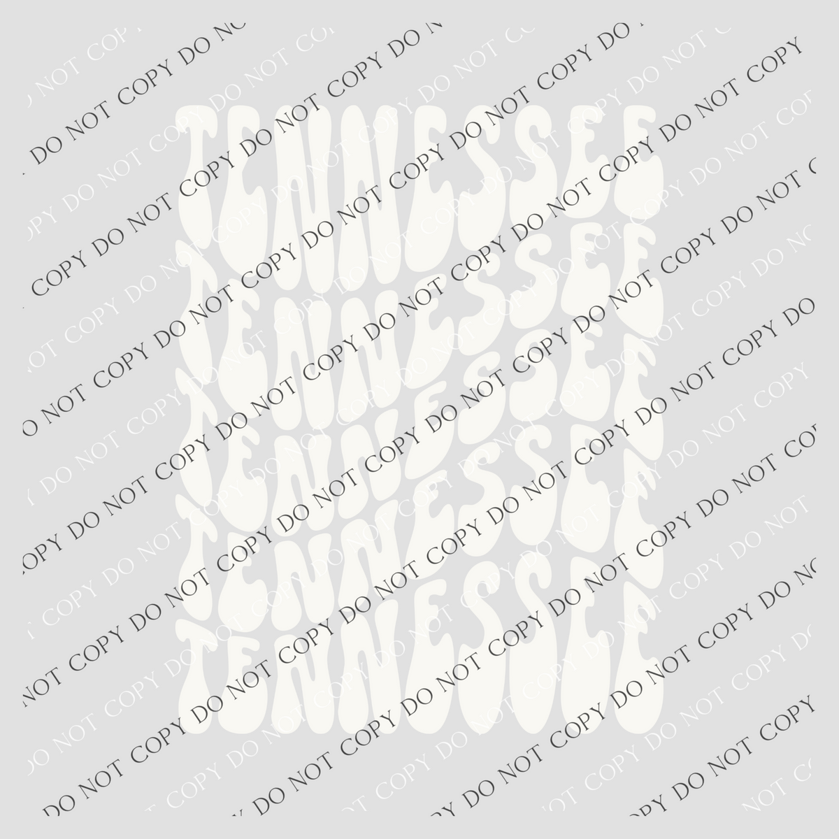 Tennessee Groovy Wave Stacked Digital Design PNG, Both Black and White Designs Incuded