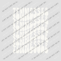 Tennessee Groovy Wave Stacked Digital Design PNG, Both Black and White Designs Incuded