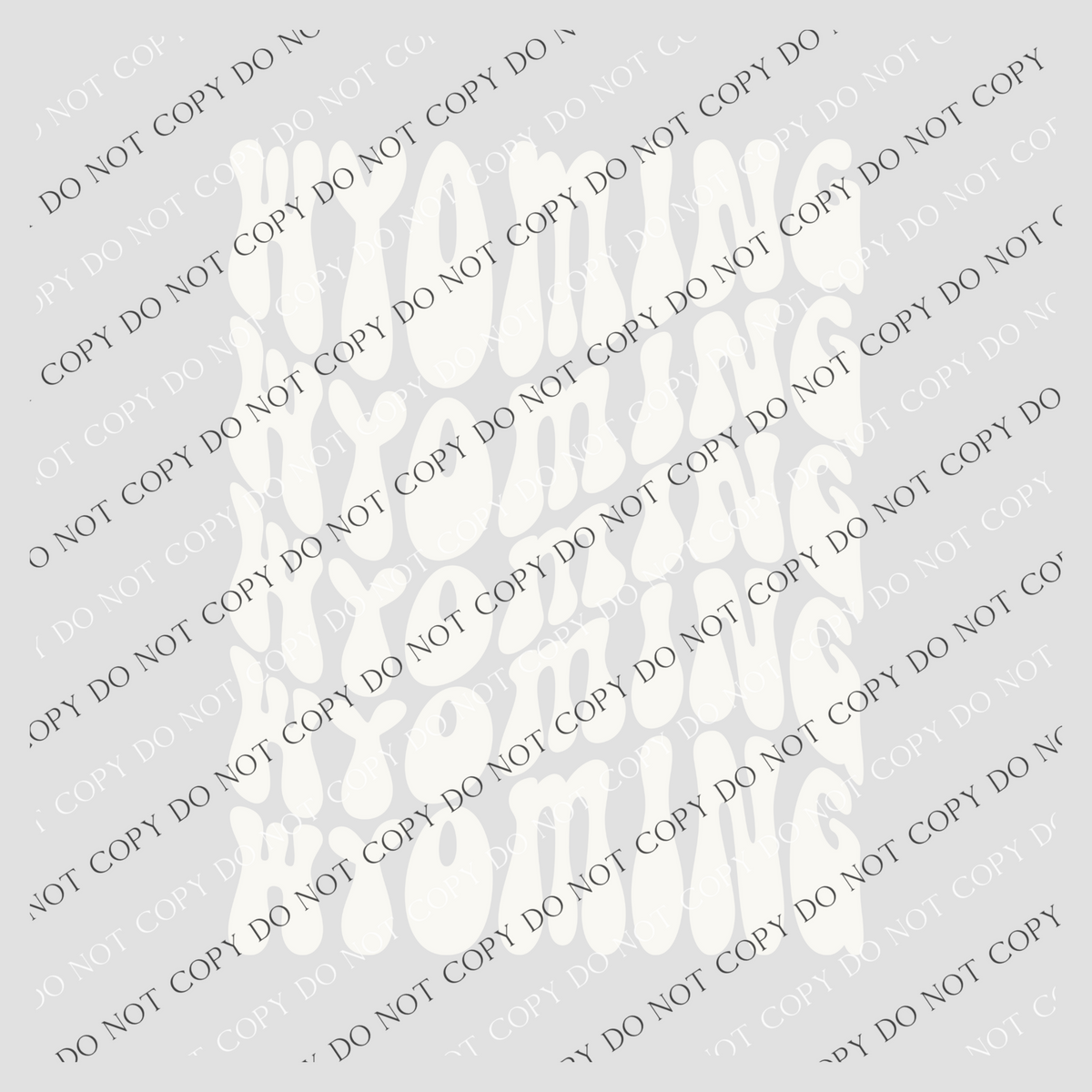 Wyoming Groovy Wave Stacked Digital Design PNG, Both Black and White Designs Incuded