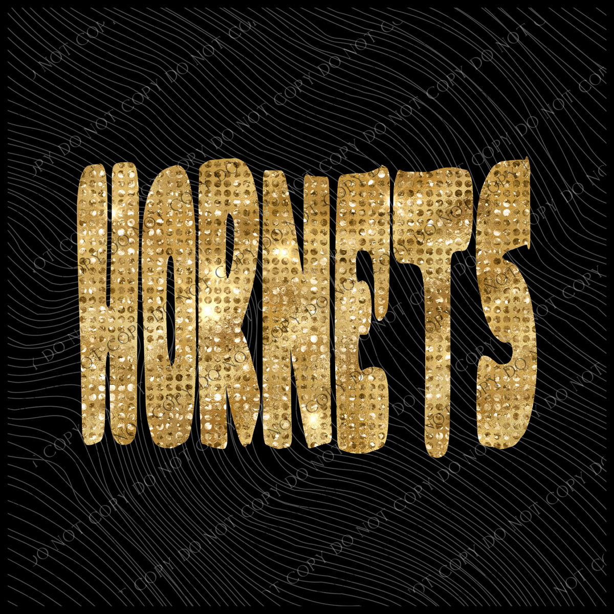 Hornets Gold Bling Digital Design, PNG