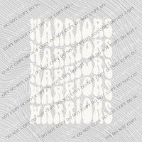 Warriors Groovy Wave Stacked Digital Design PNG, Both Black and White Designs Incuded