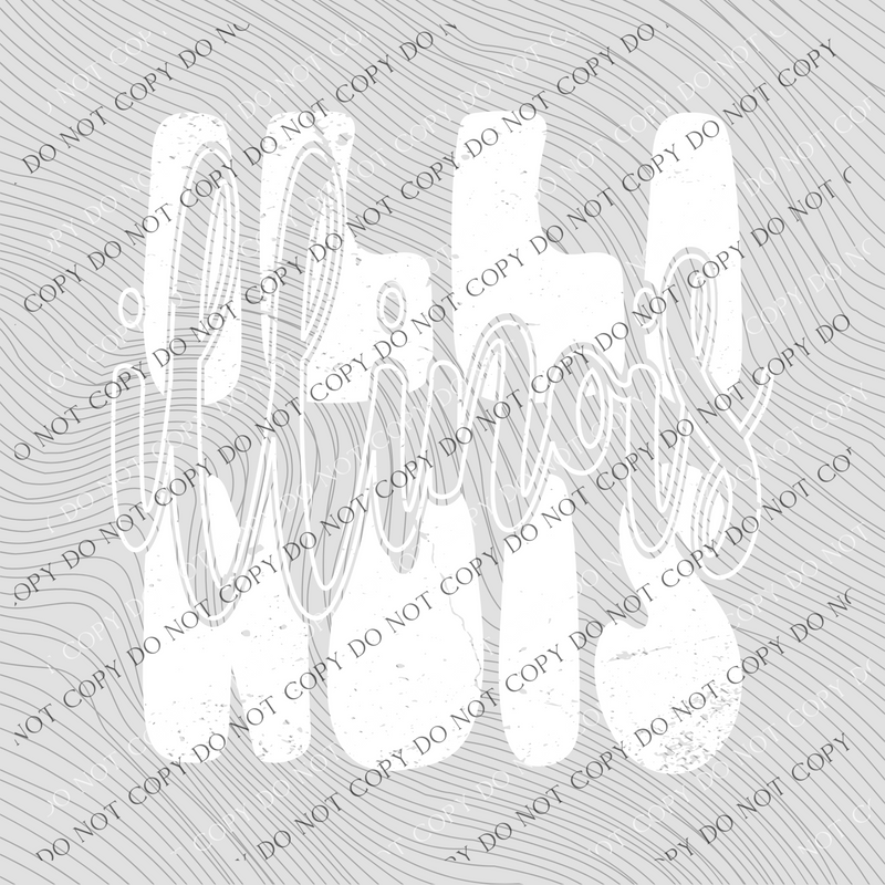 Illinois Distressed Stacked Transparent Cutout White Digital Design,  PNG