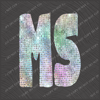 MS Mississippi Halographic Bling Digital Design, PNG