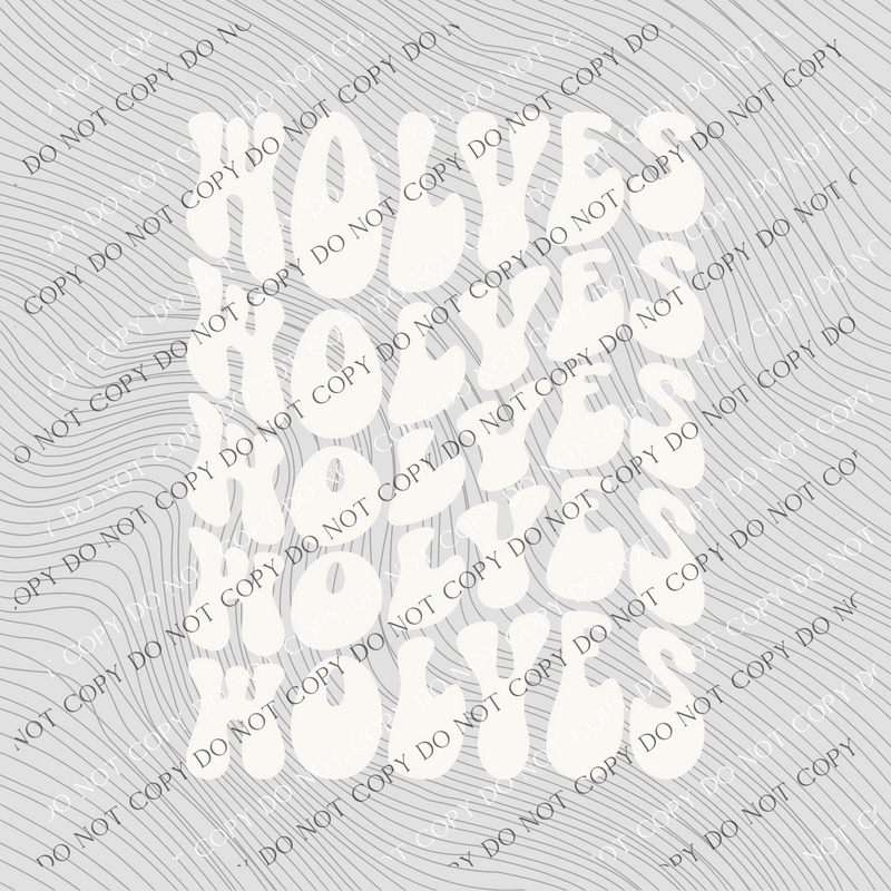 Wolves Groovy Wave Stacked Digital Design PNG, Both Black and White Designs Incuded