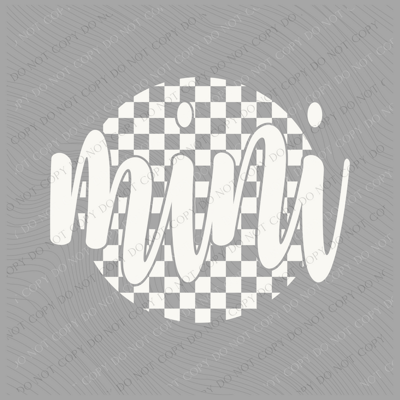Mini Checkered Circle Cutout Cream White Single Color Digital Design, PNG