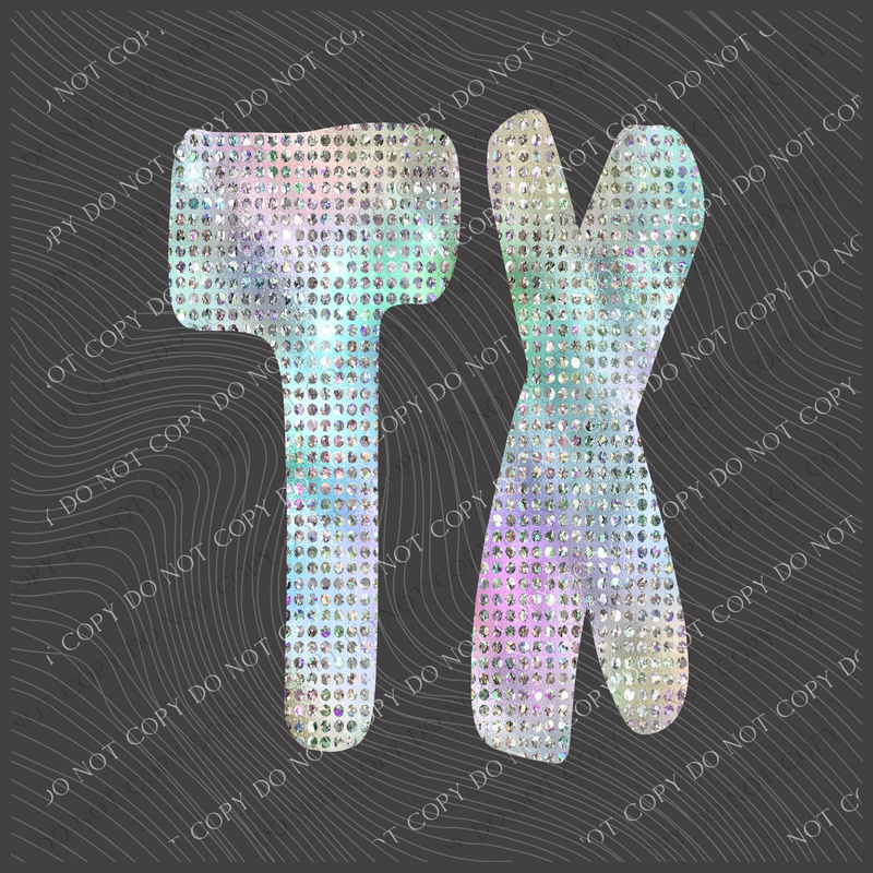 TX Texas Halographic Bling Digital Design, PNG
