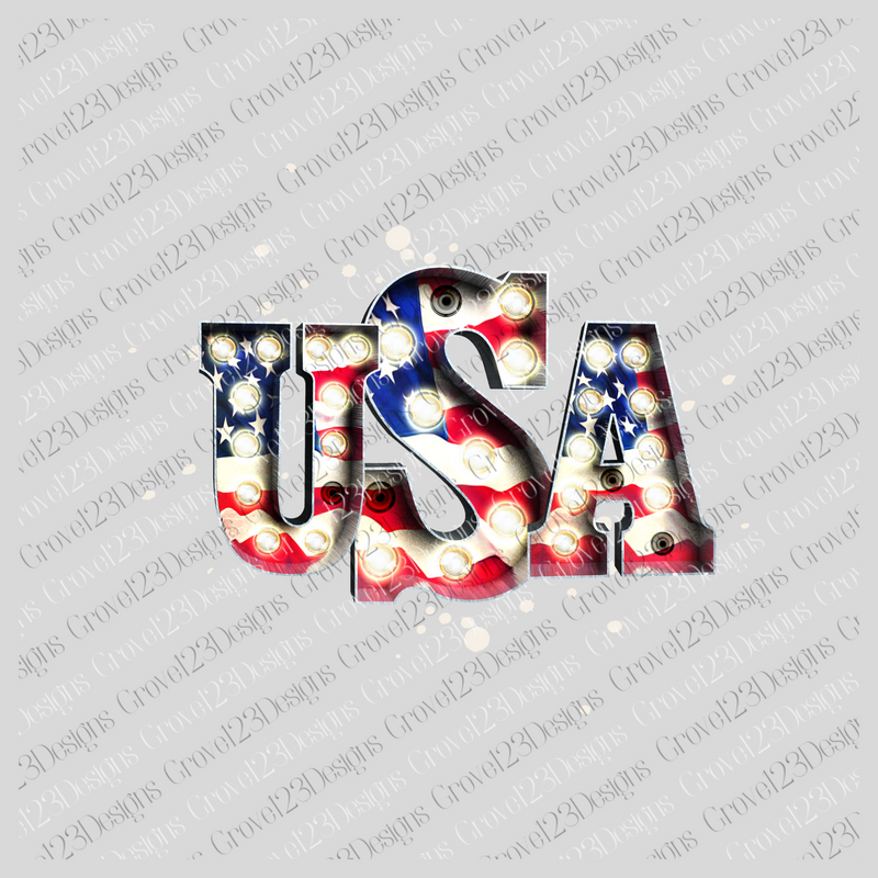 USA Flag Marquee with Splatter