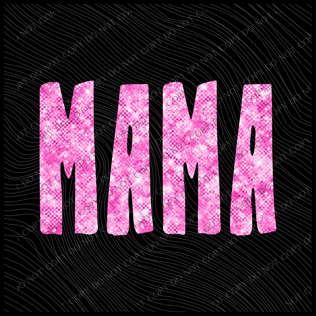 Mama Pink Bling Digital Design, PNG