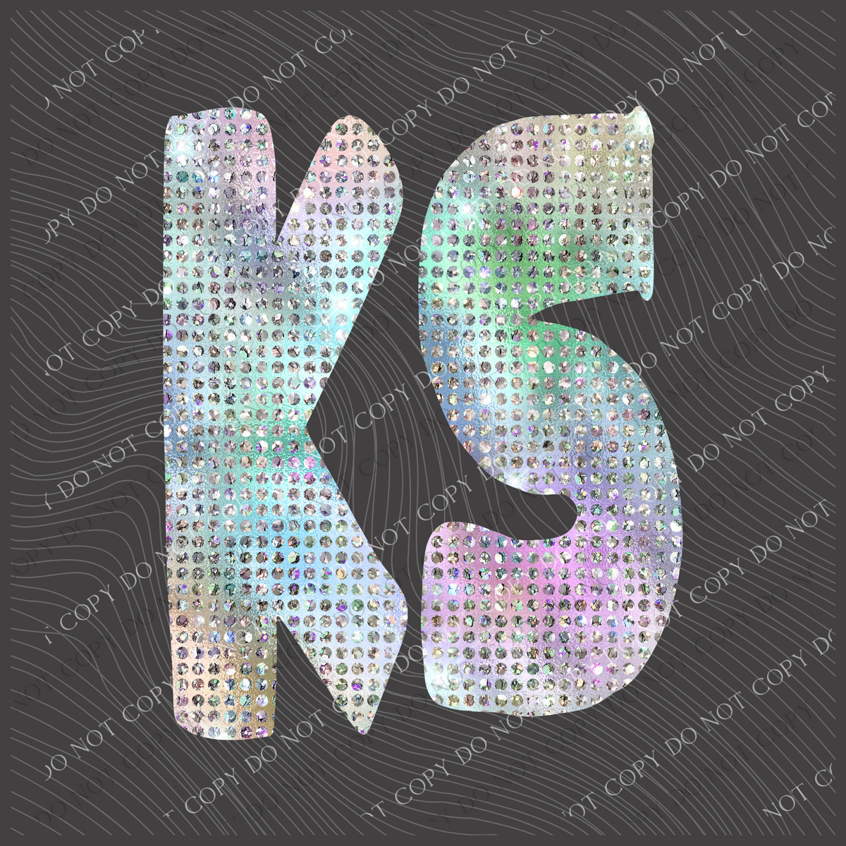 KS Kansas Halographic Bling Digital Design, PNG