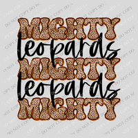 Leopards Mighty Mighty Mighty Leopard Stacked Retro Doodle Black PNG