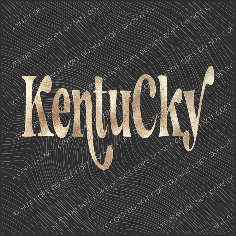 Kentucky Swash Gold Foil PNG, Digital Design