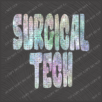 Surgical Tech Halographic Bling Digital Design, PNG