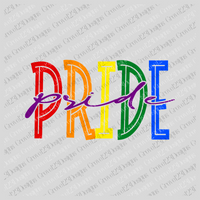 Pride Rainbow Color Cutout