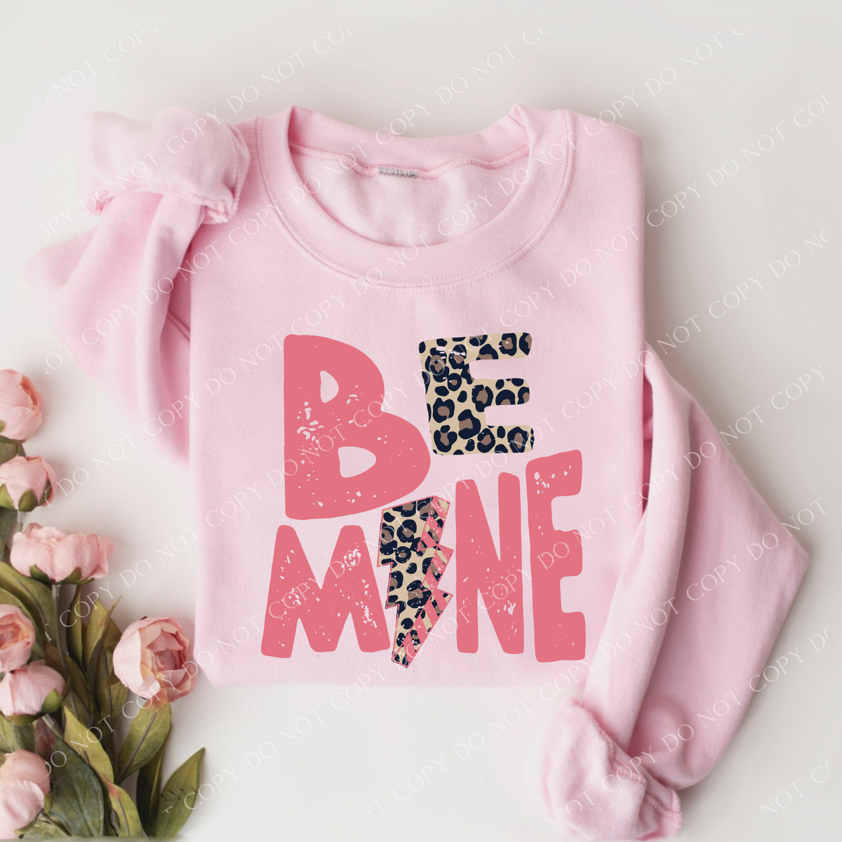 Be Mine Distressed Lightning Bolt Watermelon Pink and Leopard /Cheetah Print Valentine Digital Design, PNG