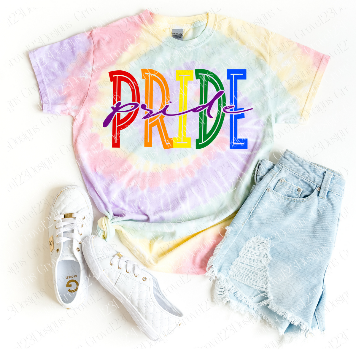 Pride Rainbow Color Cutout