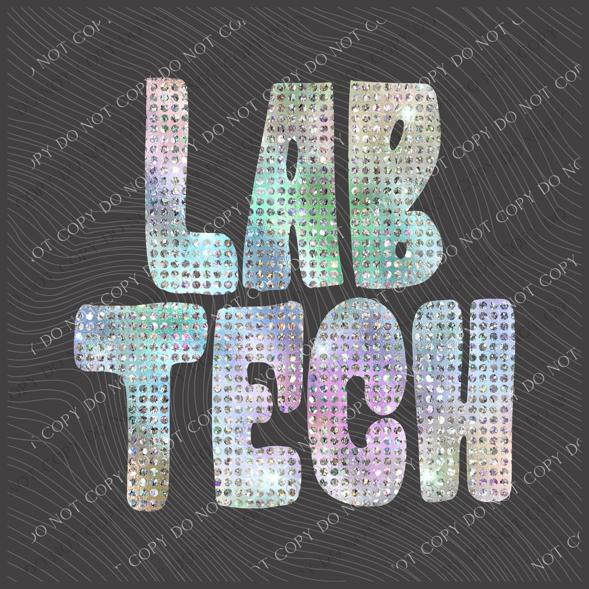 Lab Tech Halographic Bling Digital Design, PNG